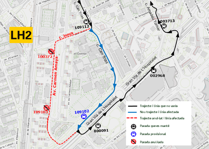 Plànol il·lustratiu. La informació mostrada al plànol es troba descrita al text d'aquesta pàgina.