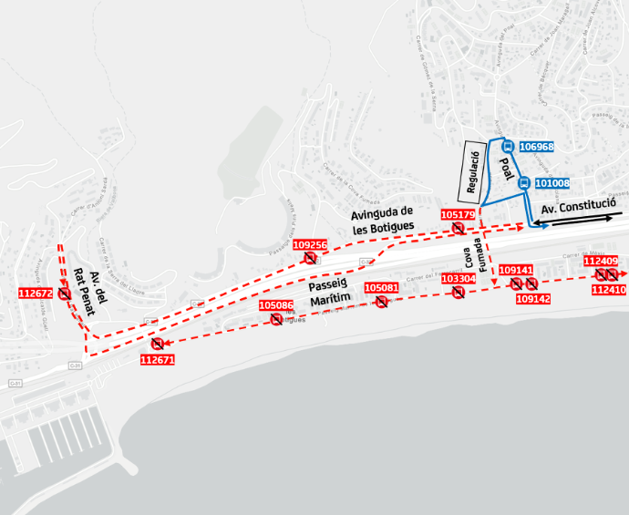 Plànol il·lustratiu. La informació mostrada al plànol es troba descrita al text d'aquesta pàgina.
