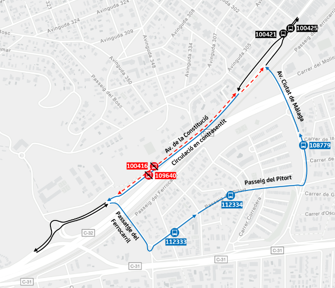 Plànol il·lustratiu. La informació mostrada al plànol es troba descrita al text d'aquesta pàgina.