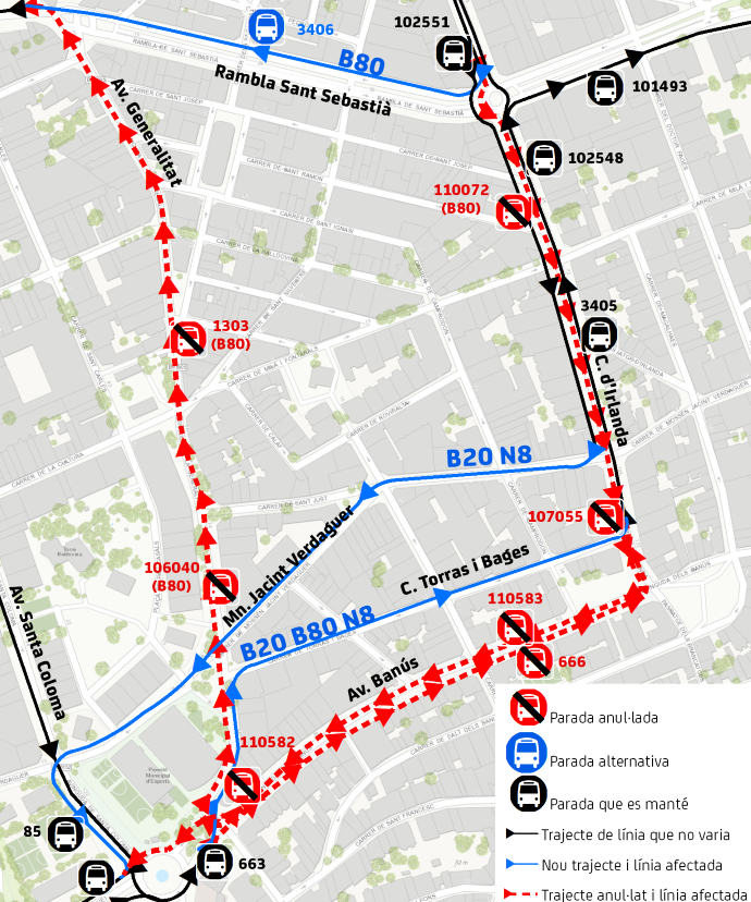 Plànol il·lustratiu. La informació mostrada al plànol es troba descrita al text d'aquesta pàgina.