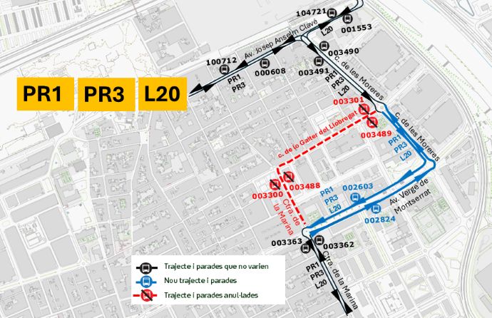 Plànol il·lustratiu. La informació mostrada al plànol es troba descrita al text d'aquesta pàgina.