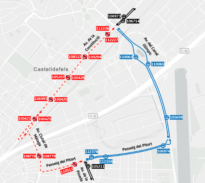 Plànol il·lustratiu. La informació mostrada al plànol es troba descrita al text d'aquesta pàgina.