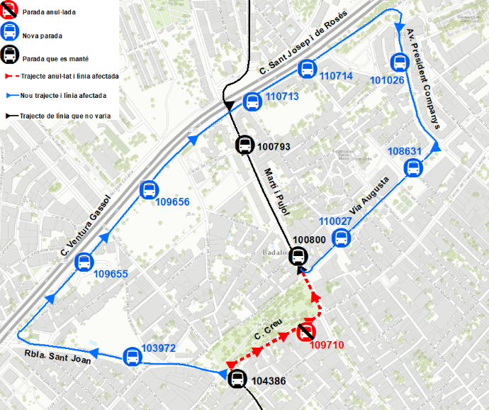 Plànol il·lustratiu. La informació mostrada al plànol es troba descrita al text d'aquesta pàgina.