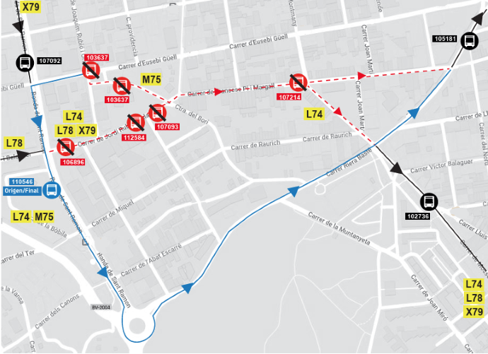 Plànol il·lustratiu. La informació mostrada al plànol es troba descrita al text d'aquesta pàgina.