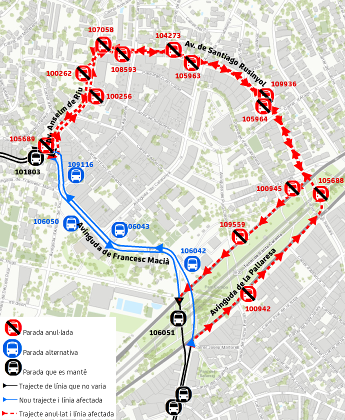 Plànol il·lustratiu. La informació mostrada al plànol es troba descrita al text d'aquesta pàgina.