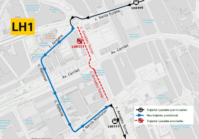 Plànol il·lustratiu. La informació mostrada al plànol es troba descrita al text d'aquesta pàgina.