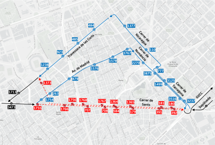 Plànol il·lustratiu. La informació mostrada al plànol es troba descrita al text d'aquesta pàgina.