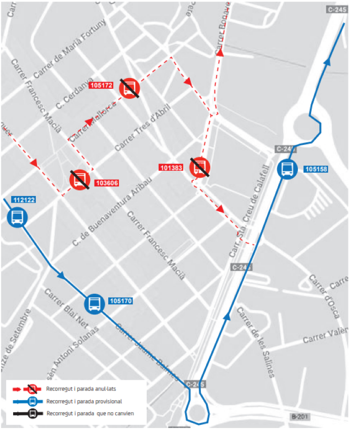 Plànol il·lustratiu. La informació mostrada al plànol es troba descrita al text d'aquesta pàgina.