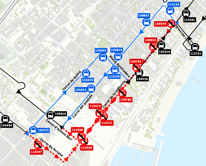 Plànol il·lustratiu. La informació mostrada al plànol es troba descrita al text d'aquesta pàgina.