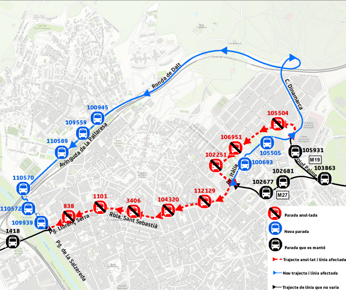Plànol il·lustratiu. La informació mostrada al plànol es troba descrita al text d'aquesta pàgina.