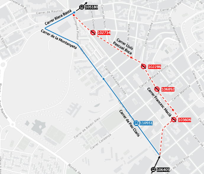 Plànol il·lustratiu. La informació mostrada al plànol es troba descrita al text d'aquesta pàgina.