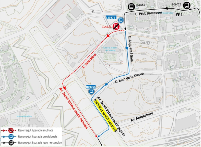 Plànol il·lustratiu. La informació mostrada al plànol es troba descrita al text d'aquesta pàgina.
