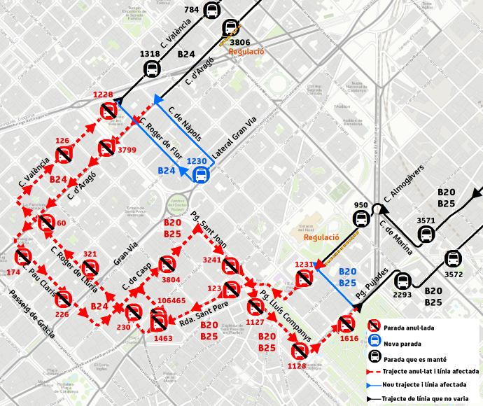 Plànol il·lustratiu. La informació mostrada al plànol es troba descrita al text d'aquesta pàgina.