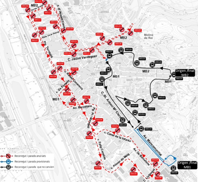 Plànol il·lustratiu. La informació mostrada al plànol es troba descrita al text d'aquesta pàgina.