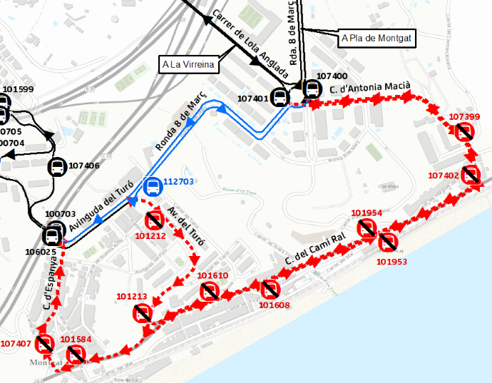 Plànol il·lustratiu. La informació mostrada al plànol es troba descrita al text d'aquesta pàgina.