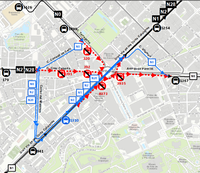 Plànol il·lustratiu. La informació mostrada al plànol es troba descrita al text d'aquesta pàgina.