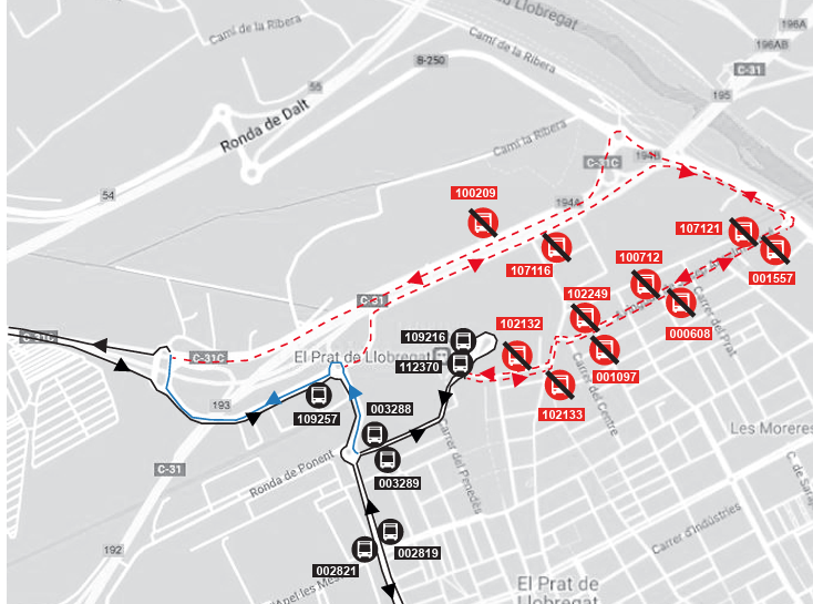 Plànol il·lustratiu. La informació mostrada al plànol es troba descrita al text d'aquesta pàgina.