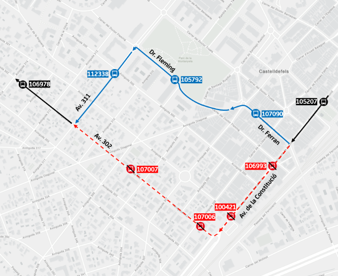 Plànol il·lustratiu. La informació mostrada al plànol es troba descrita al text d'aquesta pàgina.