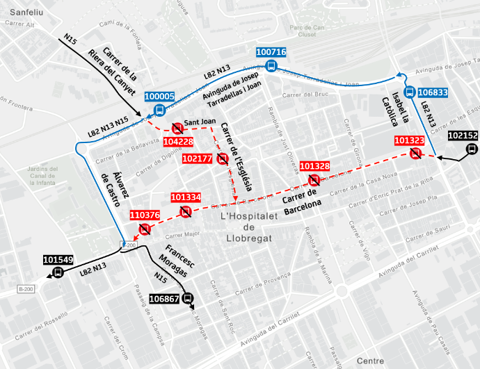 Plànol il·lustratiu. La informació mostrada al plànol es troba descrita al text d'aquesta pàgina.