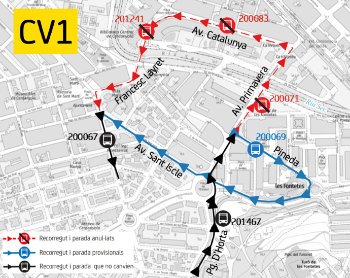 Plànol il·lustratiu. La informació mostrada al plànol es troba descrita al text d'aquesta pàgina.