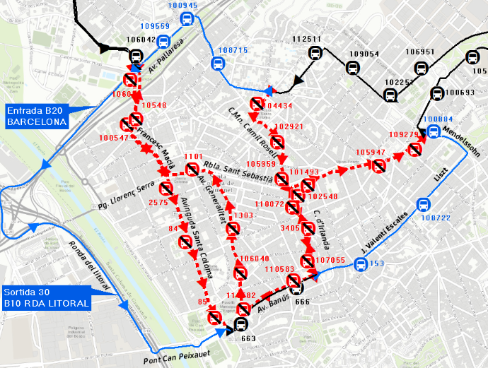 Plànol il·lustratiu. La informació mostrada al plànol es troba descrita al text d'aquesta pàgina.