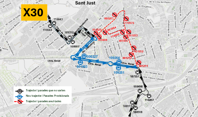 Plànol il·lustratiu. La informació mostrada al plànol es troba descrita al text d'aquesta pàgina.