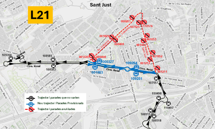 Plànol il·lustratiu. La informació mostrada al plànol es troba descrita al text d'aquesta pàgina.