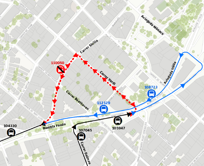 Plànol il·lustratiu. La informació mostrada al plànol es troba descrita al text d'aquesta pàgina.