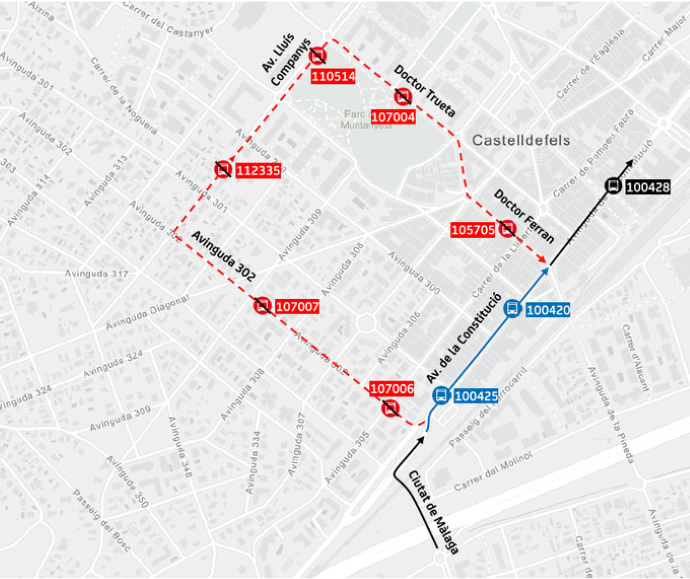 Plànol il·lustratiu. La informació mostrada al plànol es troba descrita al text d'aquesta pàgina.