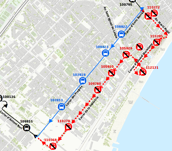 Plànol il·lustratiu. La informació mostrada al plànol es troba descrita al text d'aquesta pàgina.