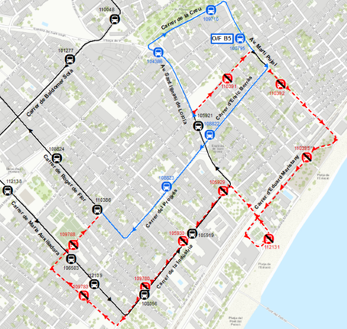 Plànol il·lustratiu. La informació mostrada al plànol es troba descrita al text d'aquesta pàgina.