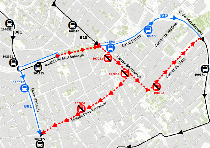 Plànol il·lustratiu. La informació mostrada al plànol es troba descrita al text d'aquesta pàgina.