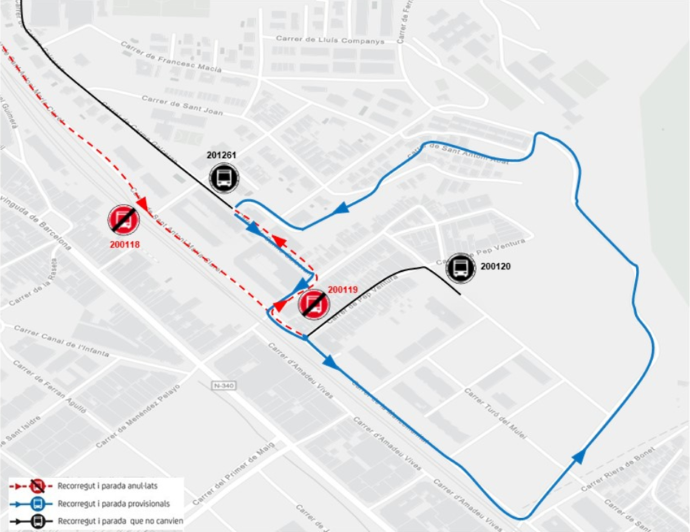 Plànol il·lustratiu. La informació mostrada al plànol es troba descrita al text d'aquesta pàgina.