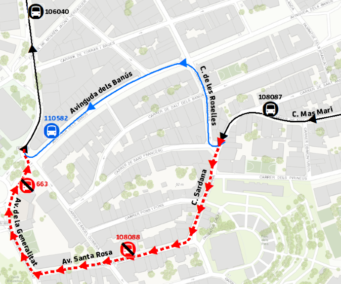 Plànol il·lustratiu. La informació mostrada al plànol es troba descrita al text d'aquesta pàgina.