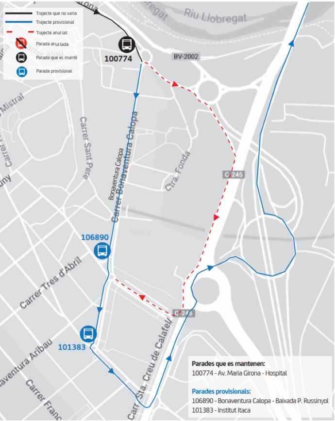 Plànol il·lustratiu. La informació mostrada al plànol es troba descrita al text d'aquesta pàgina.