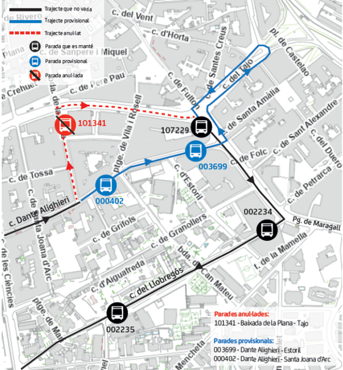 Plànol il·lustratiu. La informació mostrada al plànol es troba descrita al text d'aquesta pàgina.