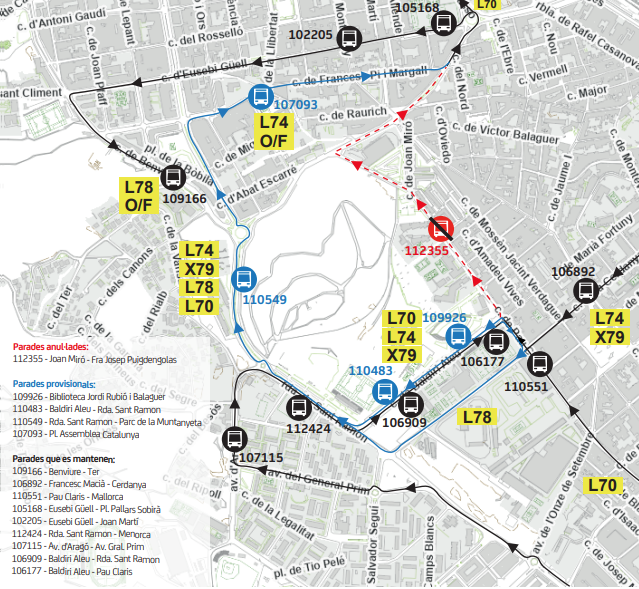 Plànol il·lustratiu. La informació mostrada al plànol es troba descrita al text d'aquesta pàgina.