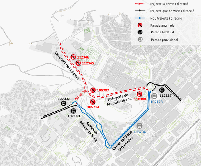 Plànol il·lustratiu. La informació mostrada al plànol es troba descrita al text d'aquesta pàgina.
