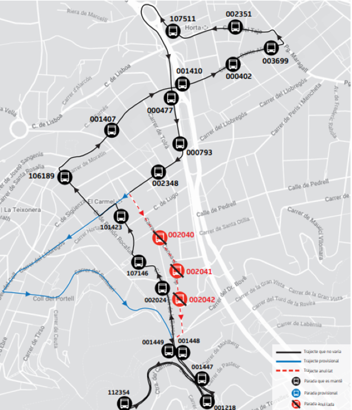 Plànol il·lustratiu. La informació mostrada al plànol es troba descrita al text d'aquesta pàgina.