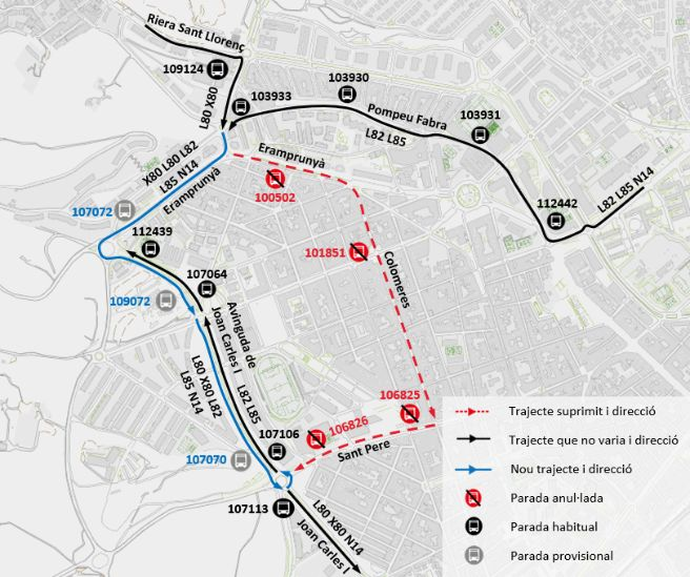 Plànol il·lustratiu. La informació mostrada al plànol es troba descrita al text d'aquesta pàgina.