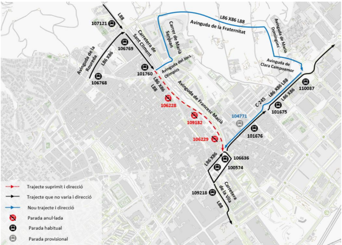Plànol il·lustratiu. La informació mostrada al plànol es troba descrita al text d'aquesta pàgina.