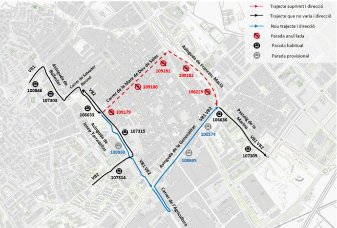 Plànol il·lustratiu. La informació mostrada al plànol es troba descrita al text d'aquesta pàgina.