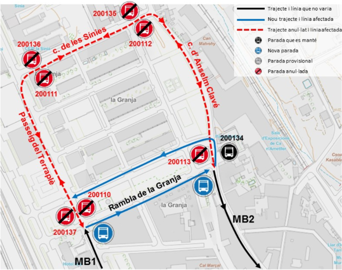 Plànol il·lustratiu. La informació mostrada al plànol es troba descrita al text d'aquesta pàgina.