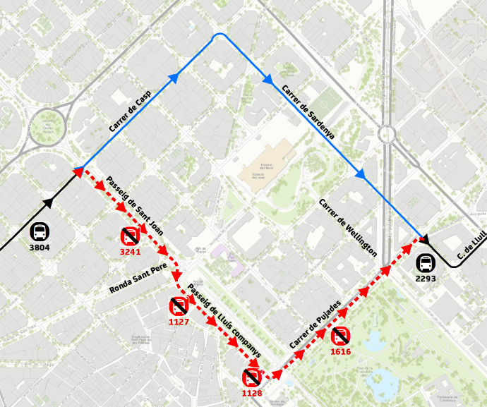 Plànol il·lustratiu. La informació mostrada al plànol es troba descrita al text d'aquesta pàgina.