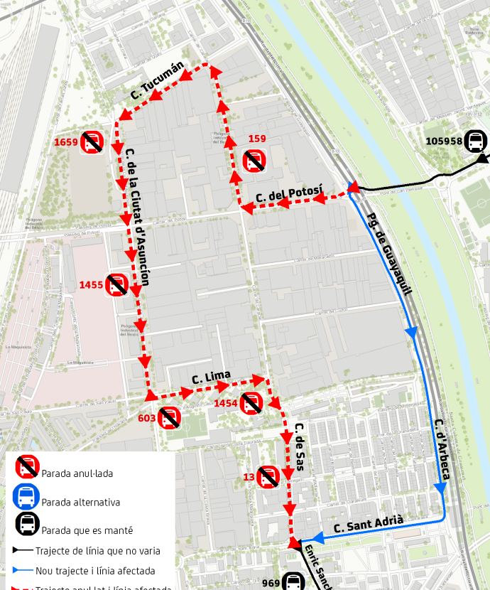 Plànol il·lustratiu. La informació mostrada al plànol es troba descrita al text d'aquesta pàgina.