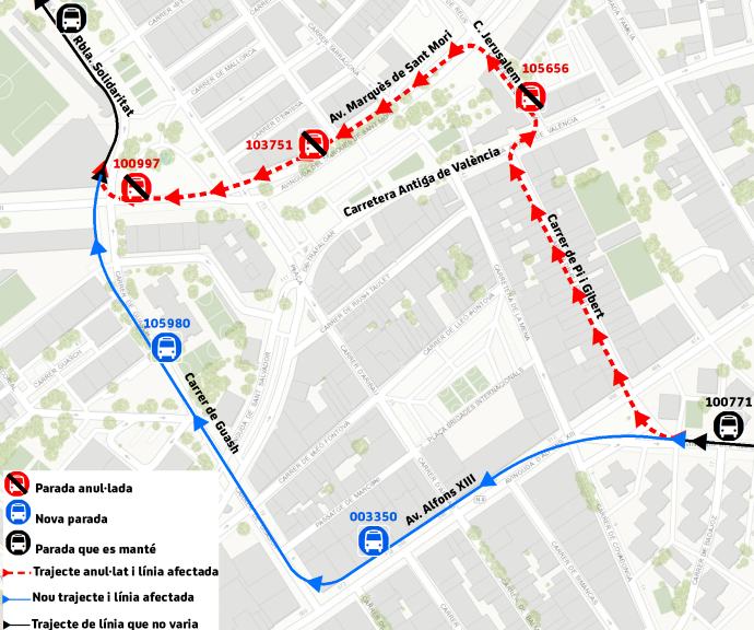 Plànol il·lustratiu. La informació mostrada al plànol es troba descrita al text d'aquesta pàgina.