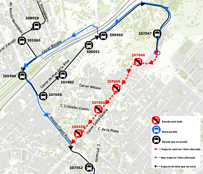 Plànol il·lustratiu. La informació mostrada al plànol es troba descrita al text d'aquesta pàgina.
