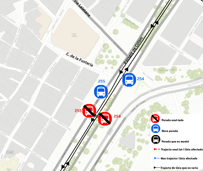 Plànol il·lustratiu. La informació mostrada al plànol es troba descrita al text d'aquesta pàgina.