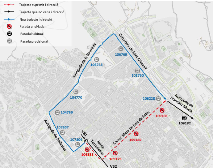 Plànol il·lustratiu. La informació mostrada al plànol es troba descrita al text d'aquesta pàgina.