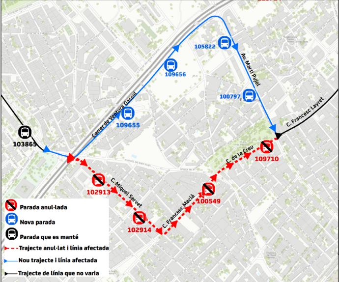 Plànol il·lustratiu. La informació mostrada al plànol es troba descrita al text d'aquesta pàgina.